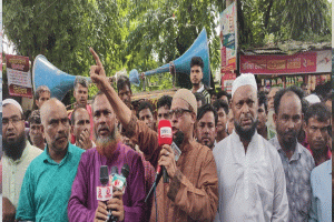 জৈন্তাপুরে টি এস্টেটের ইজারা বাতিলের দাবিতে বিক্ষোভ