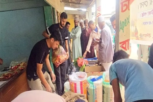 কমলগঞ্জে আট বন্ধুর ‘বিনা লাভের বাজার’