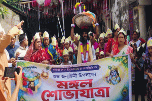 শাল্লায় ধর্মীয় ভাবগাম্ভীর্যের মধ্য দিয়ে ভগবান শ্রীকৃষ্ণের জন্মাষ্টমী উদযাপন