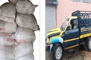 সিলেটে ডিআই পিকআপ ভর্তি ভারতীয় চা পাতার চালান জব্দ