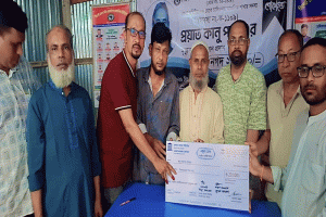 সিলেটের প্রয়াত মোটর মেকানিক কানু পালের পরিবারকে অনুদান প্রদান