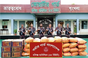 হবিগঞ্জ ও মৌলভীবাজারে বিজিবির অভিযান: ২৫ লাখ টাকার ভারতীয় পণ্য ও মাদক জব্দ