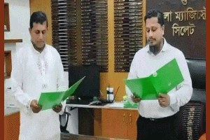 জকিগঞ্জ সদর ইউনিয়নের চেয়ারম্যান হিসেবে হাসান আহমদের দায়িত্ব গ্রহণ