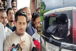 এবার সিলেটে এনসিপির গাড়িবহরে হামলা, গাড়ি ভাঙচুর