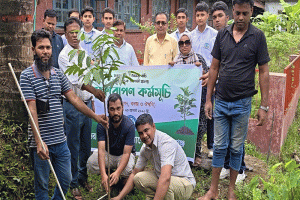 হাওর ও নদীর অস্তিত্ব রক্ষায় সুনামগঞ্জে বৃক্ষরোপণ অভিযান