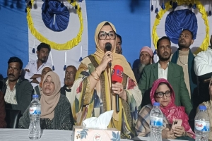 গোয়াইনঘাটে আরিফুল হক চৌধুরীর সমর্থনে নারী ভোটারদের অংশগ্রহণে  উঠান বৈঠক