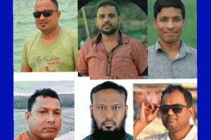 বেপরোয়া পাথর খেকো চক্র,নদীগর্ভে  বিলীন হচ্ছে জাফলং চা বাগান