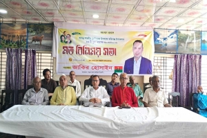 জকিগঞ্জে পূজা মন্ডপ প্রতিনিধিদের সাথে জাকির হোসাইনের মতবিনিময় সভা