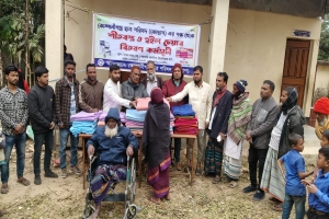 কোম্পানীগঞ্জে কোছাপের শীতবস্ত্র ও হুইলচেয়ার বিতরণ