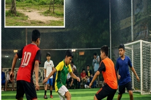 কংক্রিটের শহরে খেলার মাঠ নেই, টার্ফে সীমাবদ্ধ শৈশব