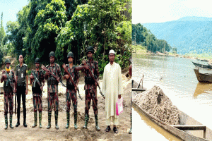 জৈন্তাপুরে টাস্কফোর্সের অভিযানে ১২ বারকি নৌকা বিনষ্ট