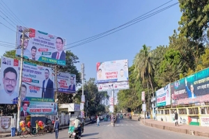 তারেক রহমানের সফর ঘিরে ব্যাপক প্রস্তুতি, পোস্টার–ব্যানারে ছেয়ে গেছে সিলেট