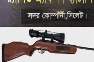 সিলেটে ঝোপের ভেতর থেকে গুলিসহ দুটি বিদেশি অস্ত্র উদ্ধার
