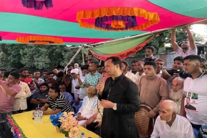 তাহিরপুরে পথসভা: তারেক রহমানের ৩১ দফা প্রচারে মাঠে কামরুজ্জামান কামরুল
