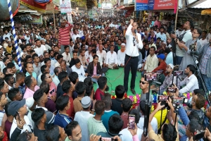 তাহিরপুরে মনোনয়ন বঞ্চিত বিএনপি নেতা কামরুজ্জামানের জনসভা