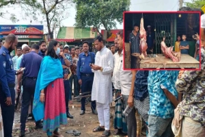 জৈন্তাপুরে মৃত গরুর মাংস বিক্রির চেষ্টার দায়ে কসাইয়ের দোকান সিলগালা
